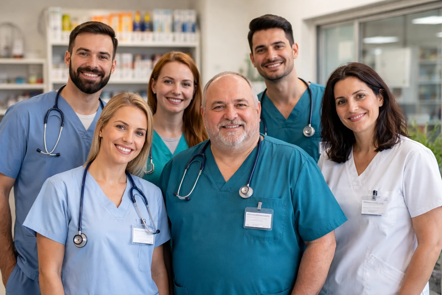 miembros del equipo veterinario de la clínica